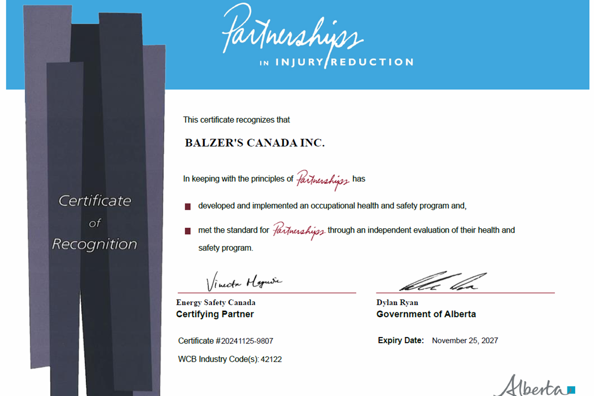 Alberta Certificate of Recognition preview